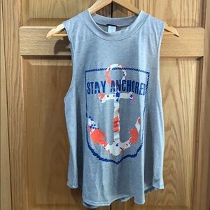 Summer graphic tank top.